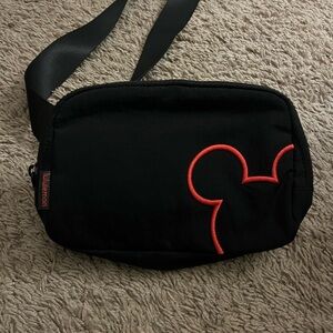 Lululemon Disney Black Crossbody Bag with Red Accent
